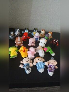 Finger Puppet Bundle- Bluey, Marvel, Spidey, Animals, And Family